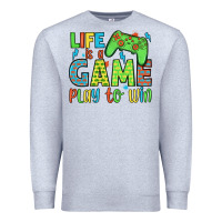 Heather Grey life is a game play to win Premium Sweatshirt - JahusDesignShop