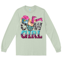 Matcha cow girl Long Sleeve Tee - texasbilliewilder