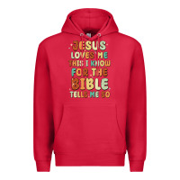 Cardinal jesus loves me this i know for the bible tells me Premium Hoodie - MaliasSmallBusiness