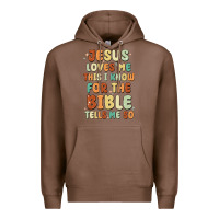 Chestnut jesus loves me this i know for the bible tells me Premium Hoodie - MaliasSmallBusiness