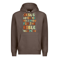 Coffee jesus loves me this i know for the bible tells me Premium Hoodie - MaliasSmallBusiness
