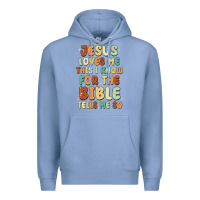 Colony Blue jesus loves me this i know for the bible tells me Premium Hoodie - MaliasSmallBusiness