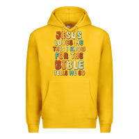 Lemon jesus loves me this i know for the bible tells me Premium Hoodie - MaliasSmallBusiness