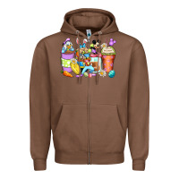Chestnut easter cartoon characters coffee cups Zipper Hoodie - Zillion Design Studio
