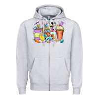 Heather Grey easter cartoon characters coffee cups Zipper Hoodie - Zillion Design Studio
