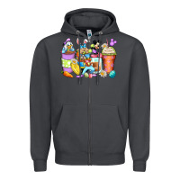 Smoke easter cartoon characters coffee cups Zipper Hoodie - Zillion Design Studio