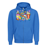 True Royal easter cartoon characters coffee cups Zipper Hoodie - Zillion Design Studio