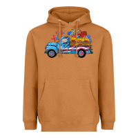 Meerkat american truck and flag with stars Heavyweight Hoodie - HRA Design Shop