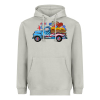 Moon Dust american truck and flag with stars Heavyweight Hoodie - HRA Design Shop