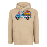 Mushroom american truck and flag with stars Heavyweight Hoodie - HRA Design Shop