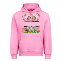Fuchsia Pink easter costom name rabbit Urban Hoodie - MaliasSmallBusiness