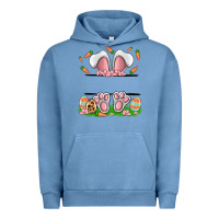 Pigment Pebble Blue easter costom name rabbit Urban Hoodie - MaliasSmallBusiness