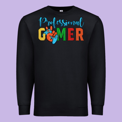 Professional Gamer Premium Sweatshirt Designed By Jahusdesignshop