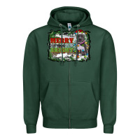 Merry And Bright Pitbull With Farm Zipper Hoodie | Teevron