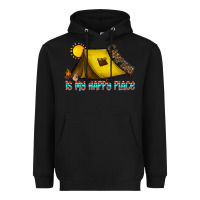 Black camping is my happy place Heavyweight Hoodie - CowhideDigitalArt