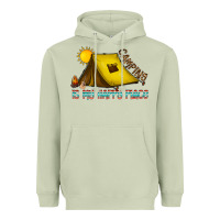 Matcha camping is my happy place Heavyweight Hoodie - CowhideDigitalArt