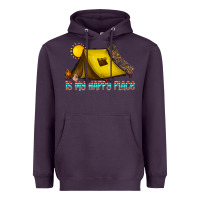 Plum camping is my happy place Heavyweight Hoodie - CowhideDigitalArt