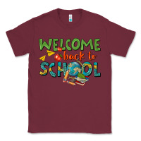 Burgundy welcome back to school Classic Tee - texasbilliewilder