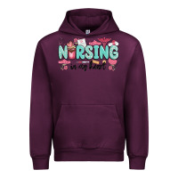 Mauve Wine nursing in my heart Urban Hoodie - MaliasSmallBusiness
