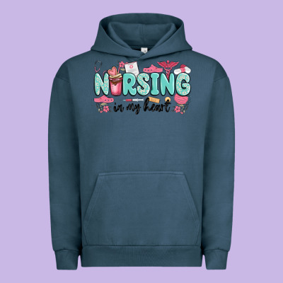 Nursing In My Heart Urban Hoodie Designed By Maliassmallbusiness