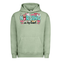 Pigment Oil Green nursing in my heart Urban Hoodie - MaliasSmallBusiness