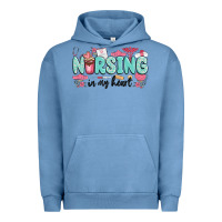 Pigment Pebble Blue nursing in my heart Urban Hoodie - MaliasSmallBusiness