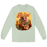 Matcha cowgirl actin up Long Sleeve Tee - texasbilliewilder