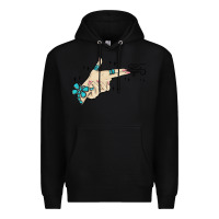 Black western turquoise gun hand Premium Hoodie - MaliasSmallBusiness