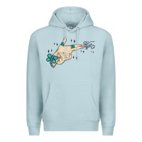 Blue Mist western turquoise gun hand Premium Hoodie - MaliasSmallBusiness