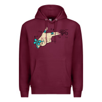 Western Turquoise Gun Hand Premium Hoodie | Teevron