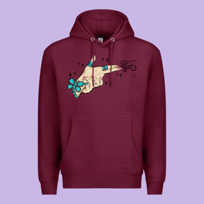 Western Turquoise Gun Hand Premium Hoodie Designed By Maliassmallbusiness