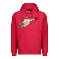Cardinal western turquoise gun hand Premium Hoodie - MaliasSmallBusiness