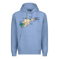 Colony Blue western turquoise gun hand Premium Hoodie - MaliasSmallBusiness
