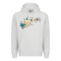 Dove Grey western turquoise gun hand Premium Hoodie - MaliasSmallBusiness