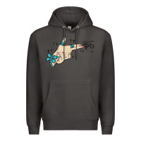 Smoke western turquoise gun hand Premium Hoodie - MaliasSmallBusiness
