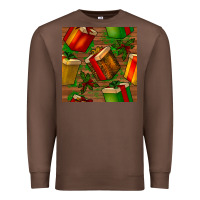 Chestnut christmas gift box seamless pattern Premium Sweatshirt - BundleAndBundleShop