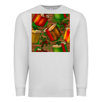 Dove Grey christmas gift box seamless pattern Premium Sweatshirt - BundleAndBundleShop