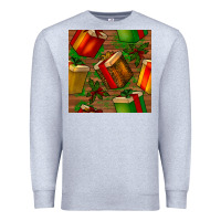Heather Grey christmas gift box seamless pattern Premium Sweatshirt - BundleAndBundleShop