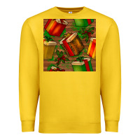 Lemon christmas gift box seamless pattern Premium Sweatshirt - BundleAndBundleShop