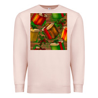 Pale Pink christmas gift box seamless pattern Premium Sweatshirt - BundleAndBundleShop