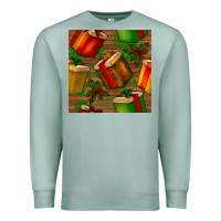 Seafoam christmas gift box seamless pattern Premium Sweatshirt - BundleAndBundleShop