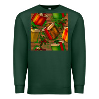 Sports Green christmas gift box seamless pattern Premium Sweatshirt - BundleAndBundleShop