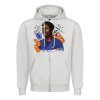 Dove Grey afro man nurse Zipper Hoodie - texasbilliewilder