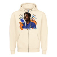 Sandshell afro man nurse Zipper Hoodie - texasbilliewilder