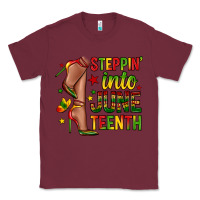 Burgundy steppin into juneteenth Classic Tee - Zillion Design Studio