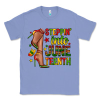 Colony Blue steppin into juneteenth Classic Tee - Zillion Design Studio