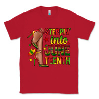 Red steppin into juneteenth Classic Tee - Zillion Design Studio