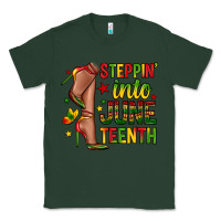 Sports Green steppin into juneteenth Classic Tee - Zillion Design Studio