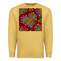 Christmas Lights And Leopard Hearts Seamless Pattern Premium Sweatshirt | Teevron