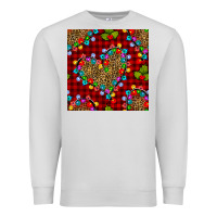 Dove Grey christmas lights and leopard hearts seamless pattern Premium Sweatshirt - BundleAndBundleShop